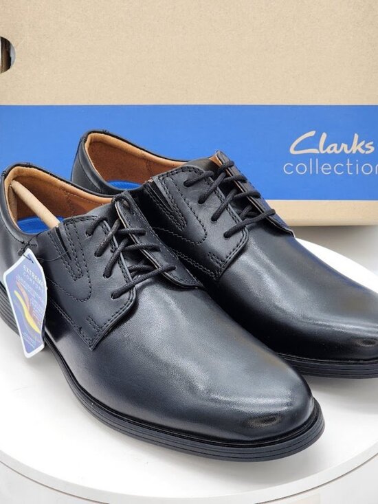 Clarks Other - Clarks Whiddon Plain Black Leather Oxford Dress Shoes Men’s Size 8